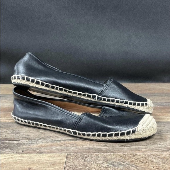 Coach Black Leather Rhodelle Espadrille Flats - Picture 5 of 6
